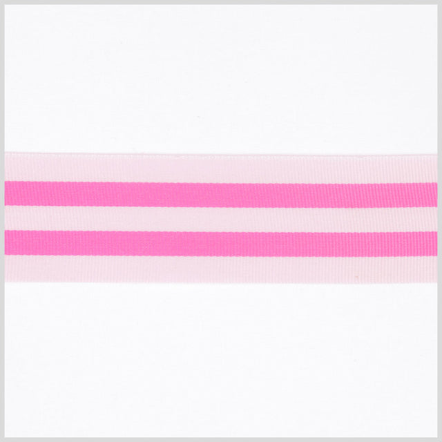 Hot Pink Striped Grosgrain Ribbon