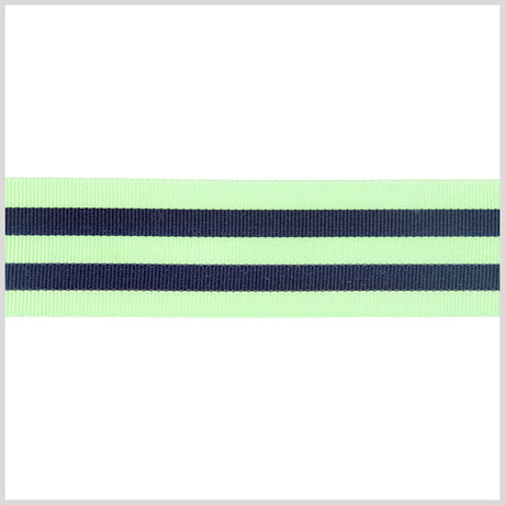Green/Blue Striped Grosgrain Ribbon