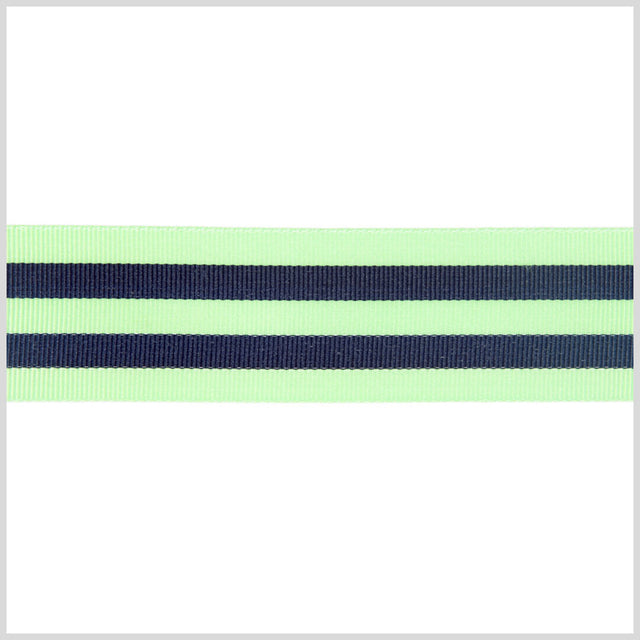 Green/Blue Striped Grosgrain Ribbon