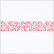 7/8" White/Red Printed Satin Ribbon