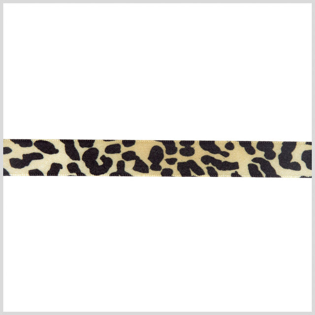 5/8" Black/Gold Printed Satin Ribbon