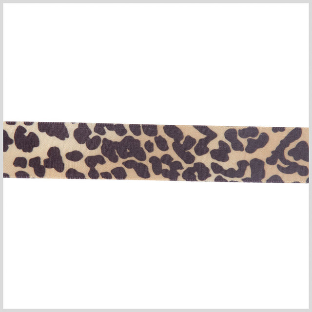 7/8" Black/Gold Printed Satin Ribbon