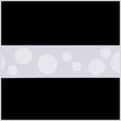 1.5" Millennium Silver Polka Dot Grosgrain Ribbon