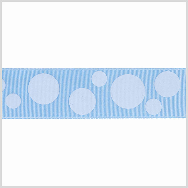 1.5" Blue/Blue Polka Dot Grosgrain Ribbon
