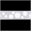 7/8" White Polka Dot Satin Ribbon