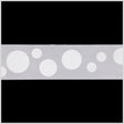 1.5" Millennium Silver Polka Dot Satin Ribbon