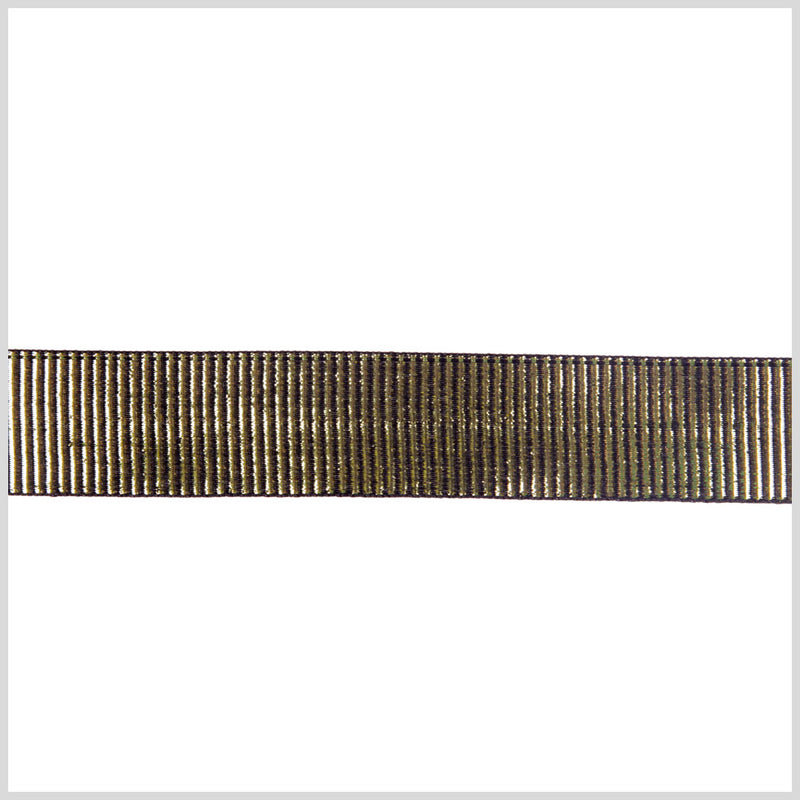 Black Gold Double Face Metallic Satin Ribbon