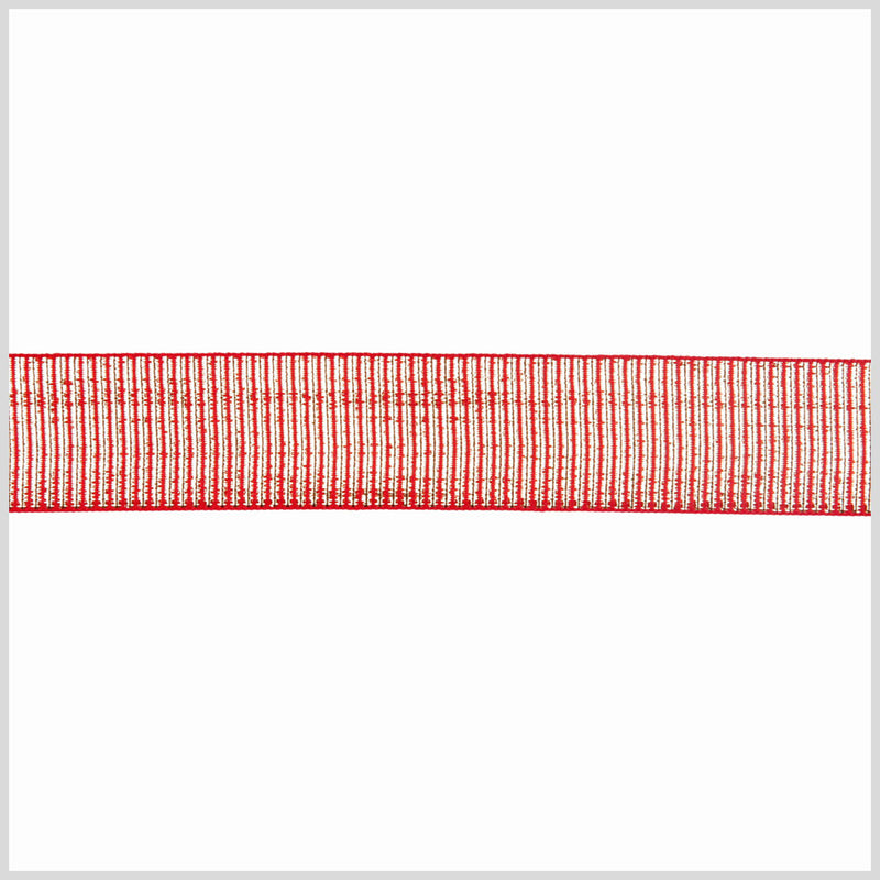 Red Gold Double Face Metallic Satin Ribbon