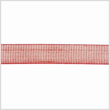 Red Gold Double Face Metallic Satin Ribbon