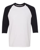 Camiseta raglán de manga tres cuartos con cuello redondo Gildan Heavy Cotton