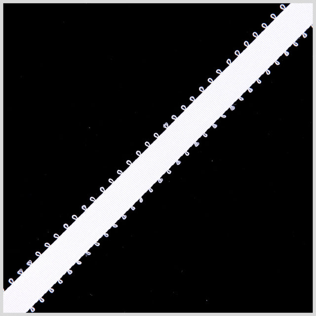 3/16" White Double Face Feather Edge Satin Ribbon