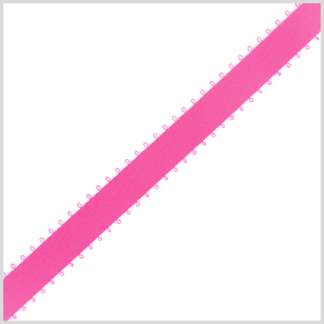 3/16" Shocking Pink Double Face Feather Edge Satin Ribbon