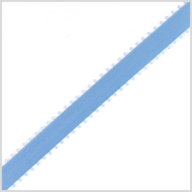 3/16" Lace Blue Double Face Feather Edge Satin Ribbon