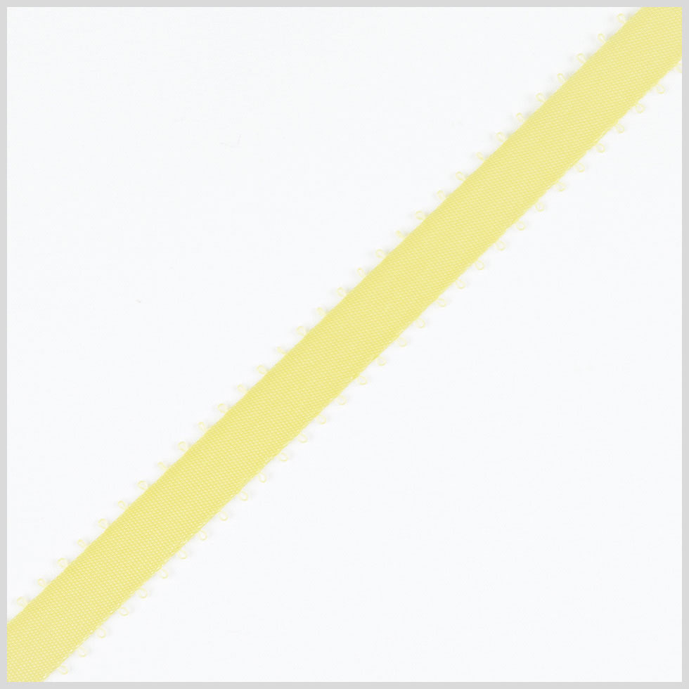 3/16" Lemon Double Face Feather Edge Satin Ribbon