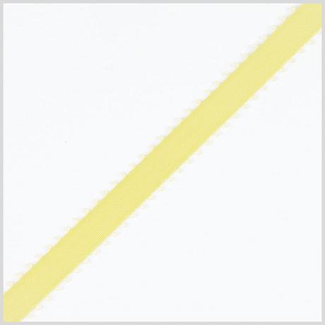 3/16" Lemon Double Face Feather Edge Satin Ribbon