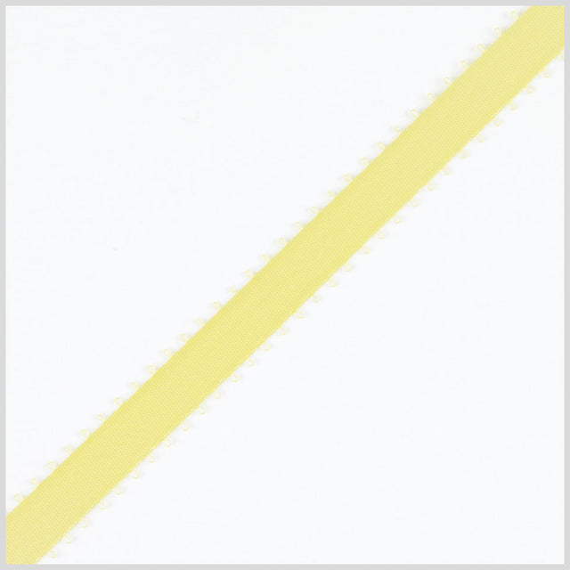 3/16" Lemon Double Face Feather Edge Satin Ribbon