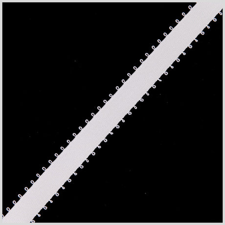 3/16" Ivory Double Face Feather Edge Satin Ribbon