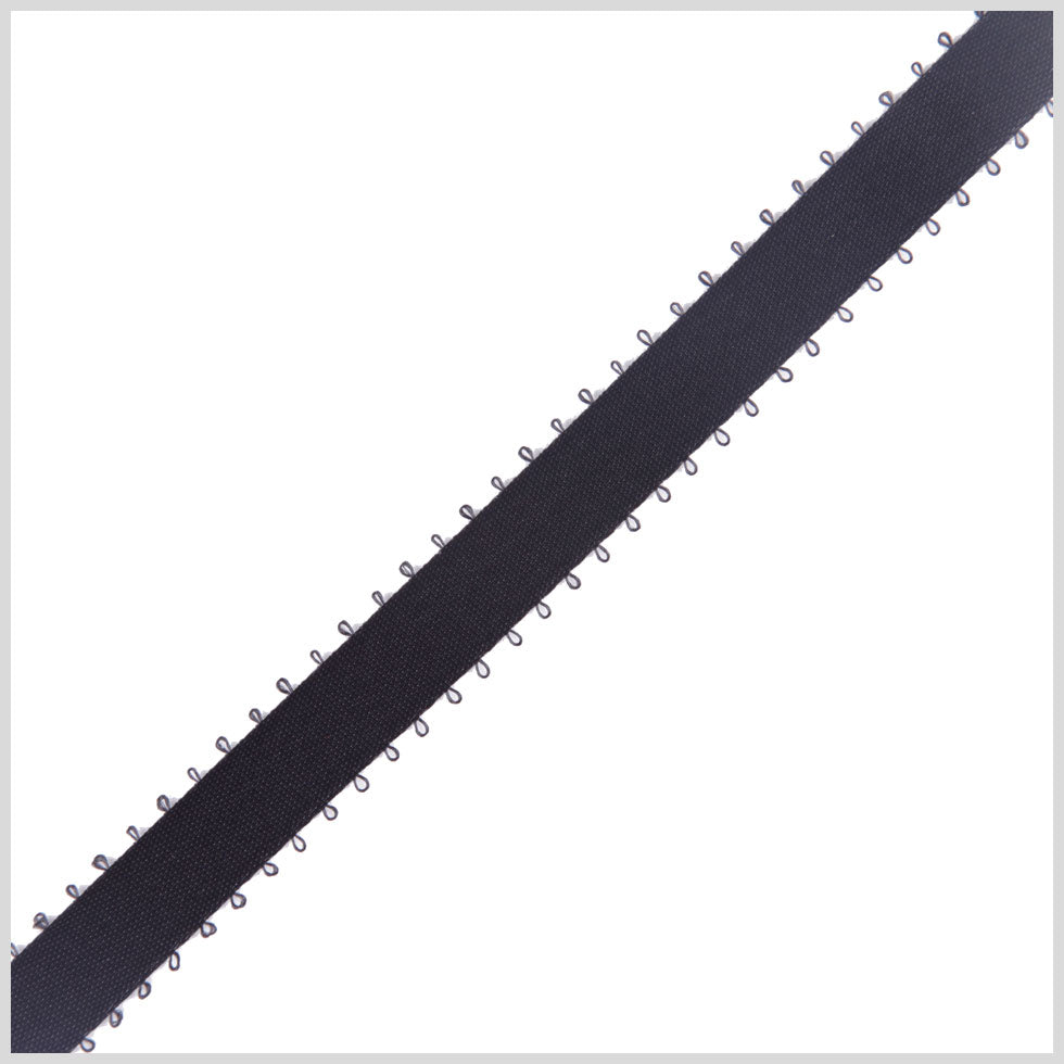 3/8" Black Double Face Feather Edge Satin Ribbon