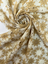 Polyamide Macramé Floral White-Beige