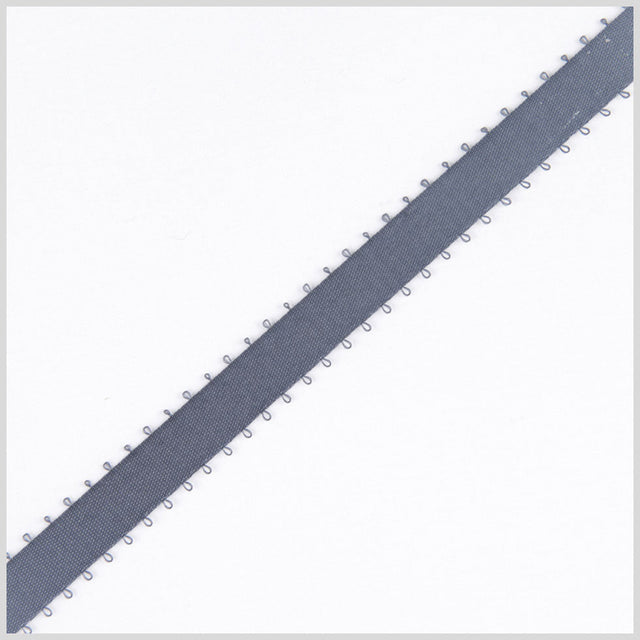 Dark Slate Double Face Feather Edge Satin Ribbon