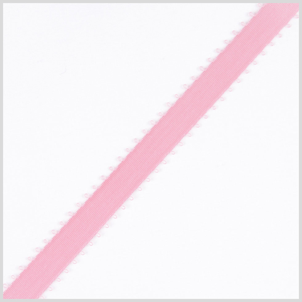 3/8" Pink Double Face Feather Edge Satin Ribbon