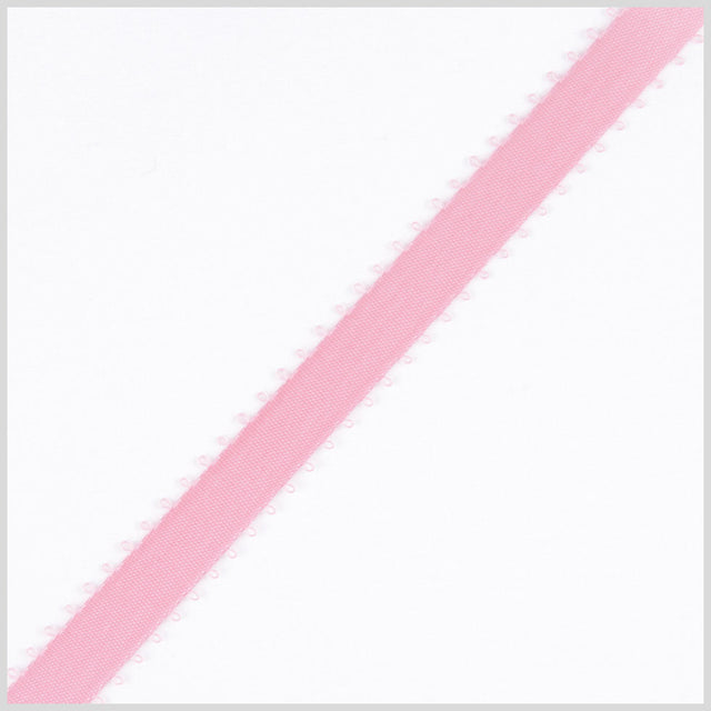 3/8" Pink Double Face Feather Edge Satin Ribbon