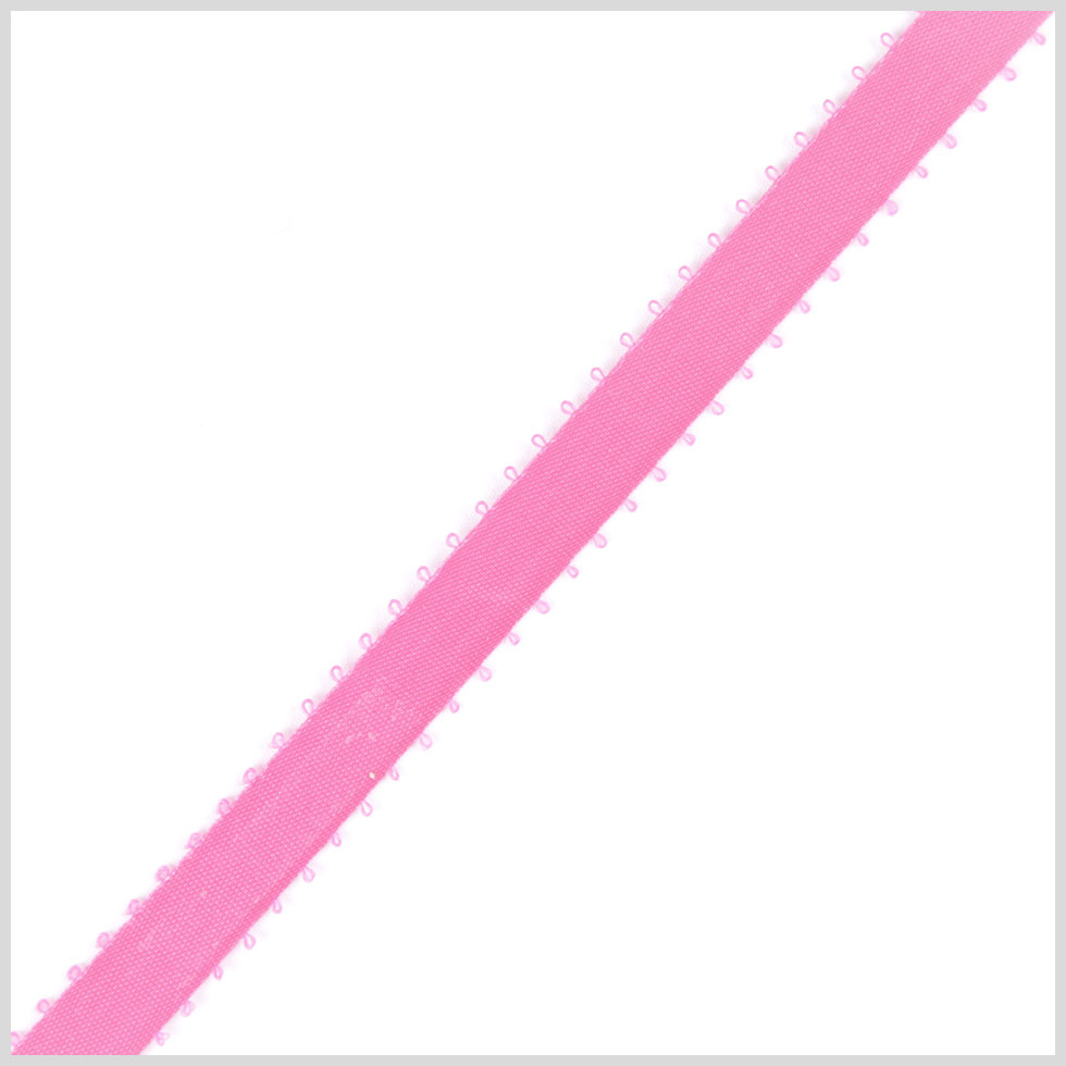 3/8" Hot Pink Double Face Feather Edge Satin Ribbon