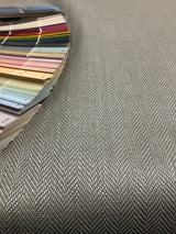 Fabricut Micheal Polyester Fabric - Silver Herringbone, 56" Width (1 Yard)