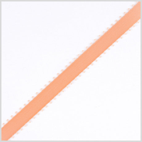 3/8" Peach Double Face Feather Edge Satin Ribbon