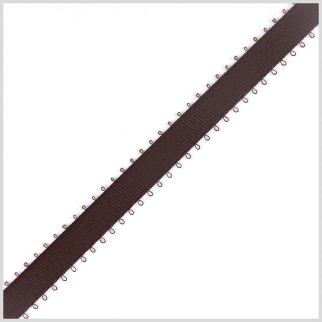 3/8" Brown Double Face Feather Edge Satin Ribbon