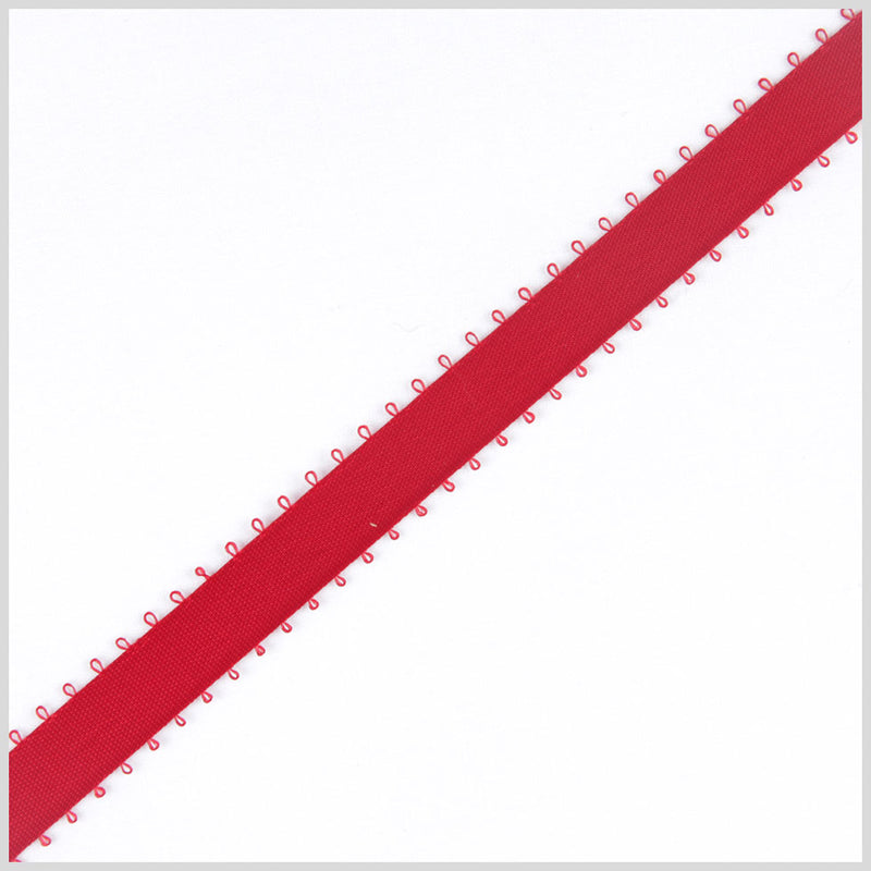 3/8" Red Double Face Feather Edge Satin Ribbon