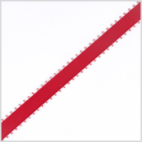 3/8" Red Double Face Feather Edge Satin Ribbon