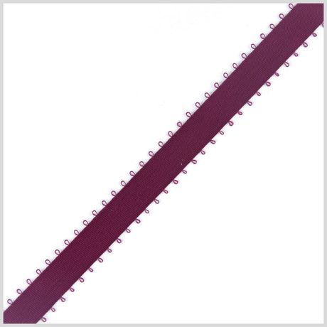 3/8" Wine Double Face Feather Edge Satin Ribbon
