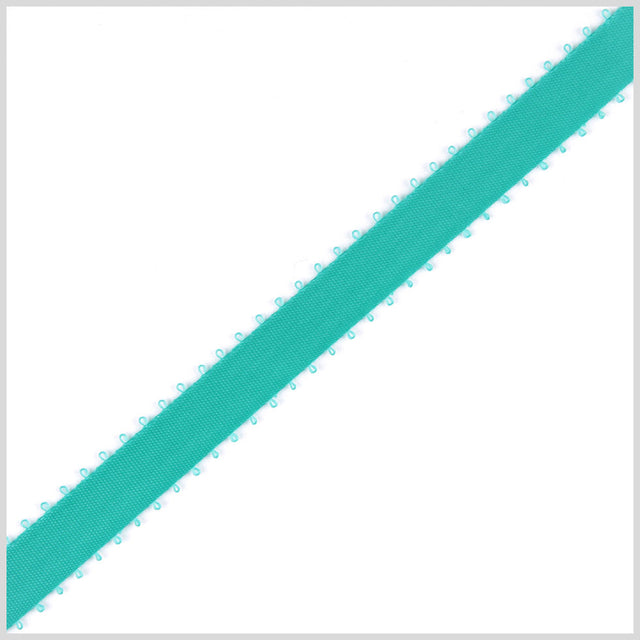 3/8" Exotic Aqua Double Face Feather Edge Satin Ribbon