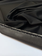 Black Twill Blend Suit Fabric