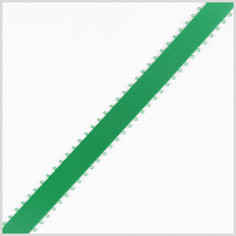 3/8" Emerald Double Face Feather Edge Satin Ribbon