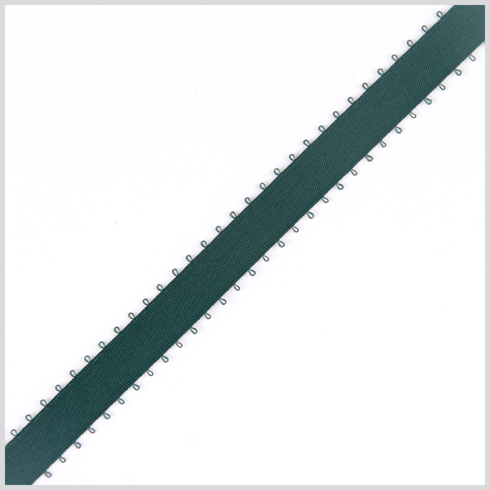 3/8" Hunter Double Face Feather Edge Satin Ribbon