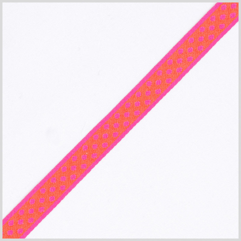 Hot Pink/Fuchsia French Jacquard Ribbon