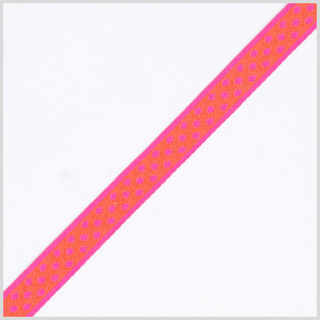Hot Pink/Fuchsia French Jacquard Ribbon