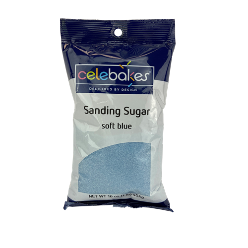 Soft Blue Sanding Sugar - 16 Ounce