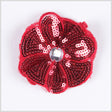 Red Sequin Flower Brooch