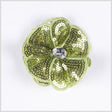 Lime Sequin Flower Brooch