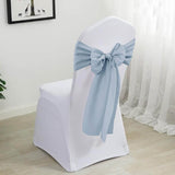 10 Pieces Dusty Blue Polyester Chair Sashes, 8"x108" Durable & Elegant