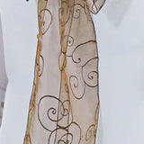 10 Pieces Chocolate Embroidered Organza Chair Sashes Elegant Event Chair Decor 8"x108"