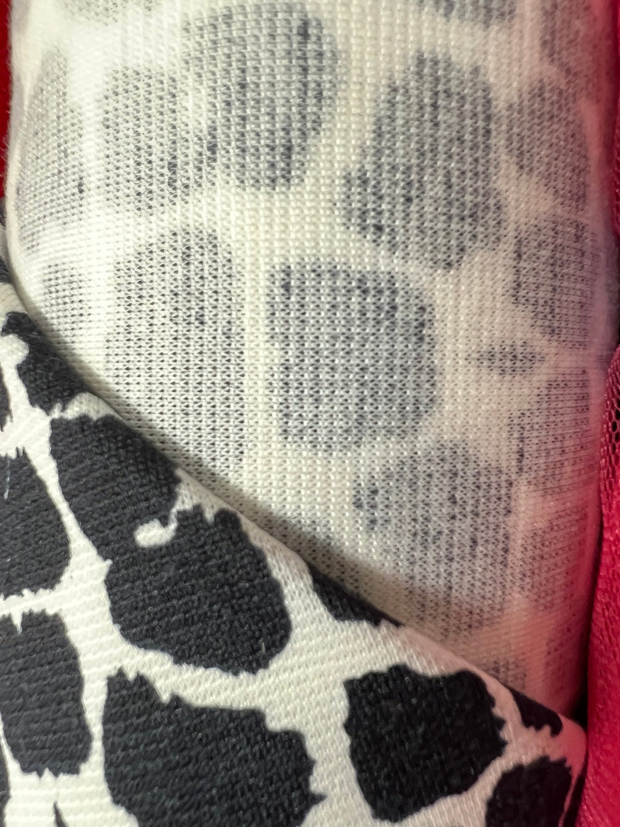 Polyamide Mesh Printed Red-Orange-Black
