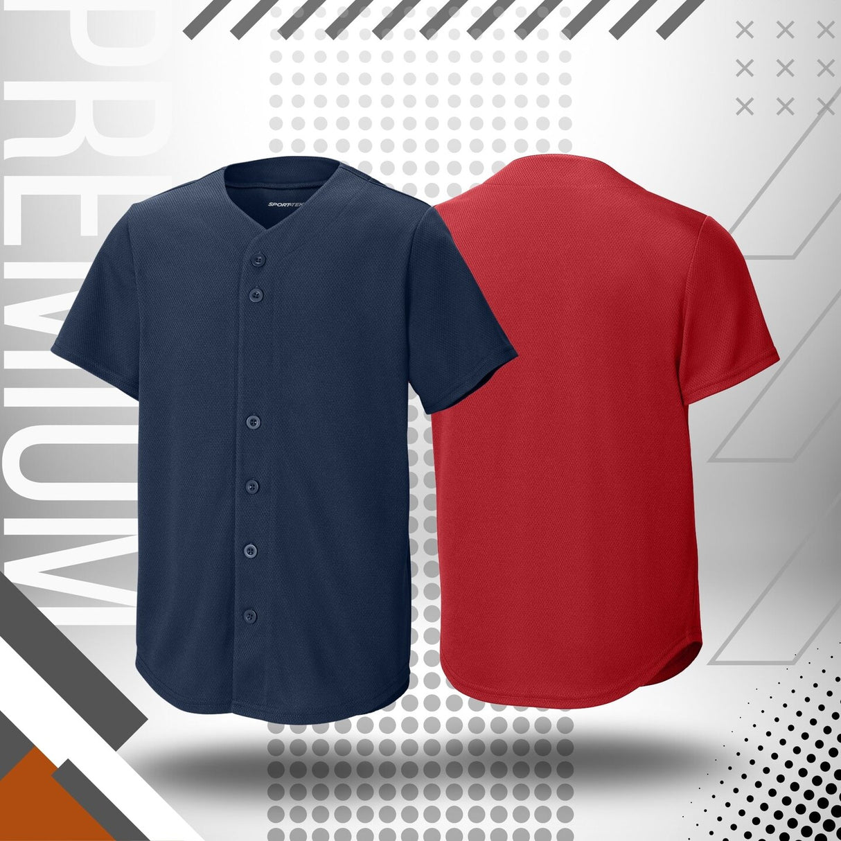 Sport-Tek® Youth PosiCharge Tough Mesh Full-Button Jersey