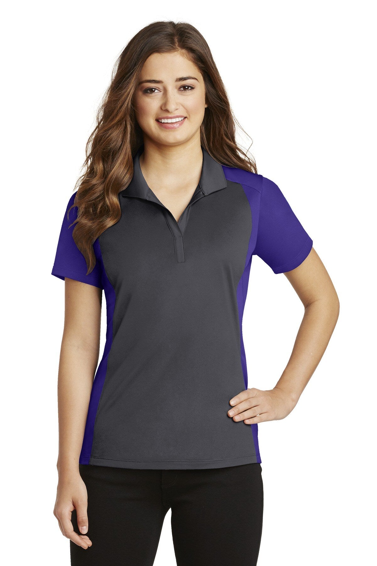 Sport-Tek® Women's Colorblock Micropique Sport-Wick Polo Stylish Moisture Wicking