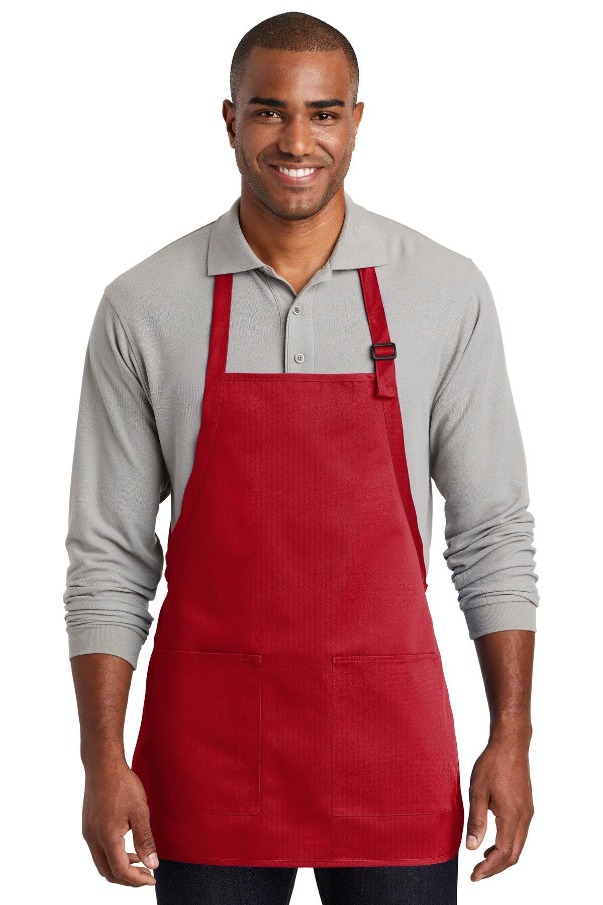 Port Authority® Medium-Length Two-Pocket Bib Apron