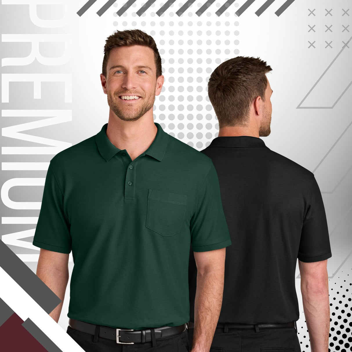 Port Authority® Wearever Signature Pique Pocket Polo