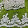 Polyester Lace Trimming Corded Embroidered 4" Wide